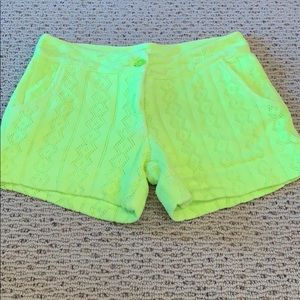 monrow lime green comfy shorts